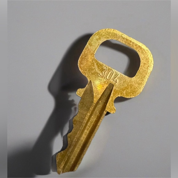 Louis Vuitton GOLD Lock & Key Gold tone Authentic. Number 304 MSRP $300 - Picture 7 of 7